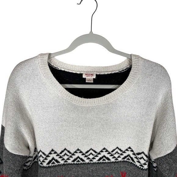 Mossimo Supply Co. Reindeer And Snowflake Christmas Sweater Size L - Picture 3 of 10